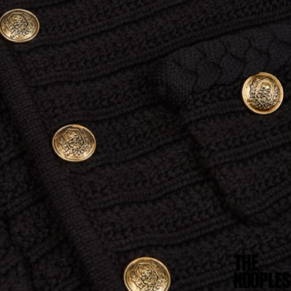 The Kooples **NWT** Round-Neck Long-Sleeve Ribbed Knitted Cardigan - Picture 12 of 13